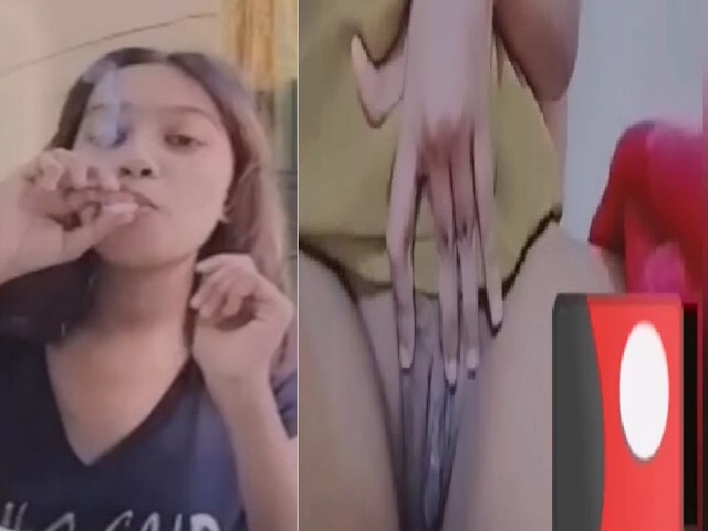 smoking girlfriend boobs show viral video