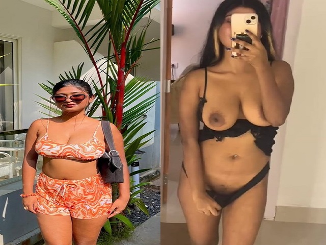 big boobs Instagram influencer striptease