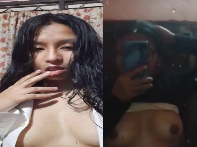 horny mall topless before mirror viral boobs