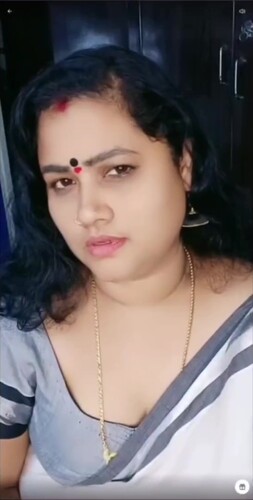 South Indian aunty strips saree and shows