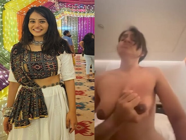 most gorgeous Indian girl boob press while riding